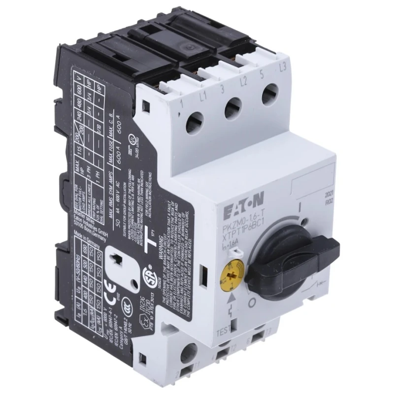 Eaton Motor Protection Circuit Breaker 1A to 1.6A 690V AC 3 Poles Current Transformer Sensing PKZM 0 088912 PKZM0-1,6-T