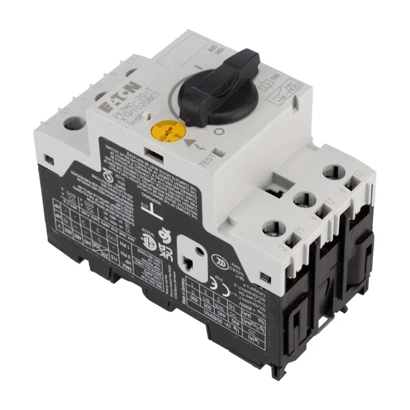 Eaton Motor Protection Circuit Breaker PKZM 0 Series 16A/20A, 690V AC, 3 Poles, IP00/IP20, -25°C to 55°C 088918 PKZM0-20-T