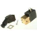 Burkert Brass Body 3-Port Normally Closed Solenoid Valve 24V DC, M5 Thread 134143