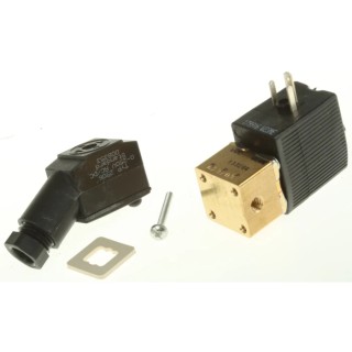 Burkert Brass Body 3-Port Normally Closed Solenoid Valve 24V DC, M5 Thread 134143