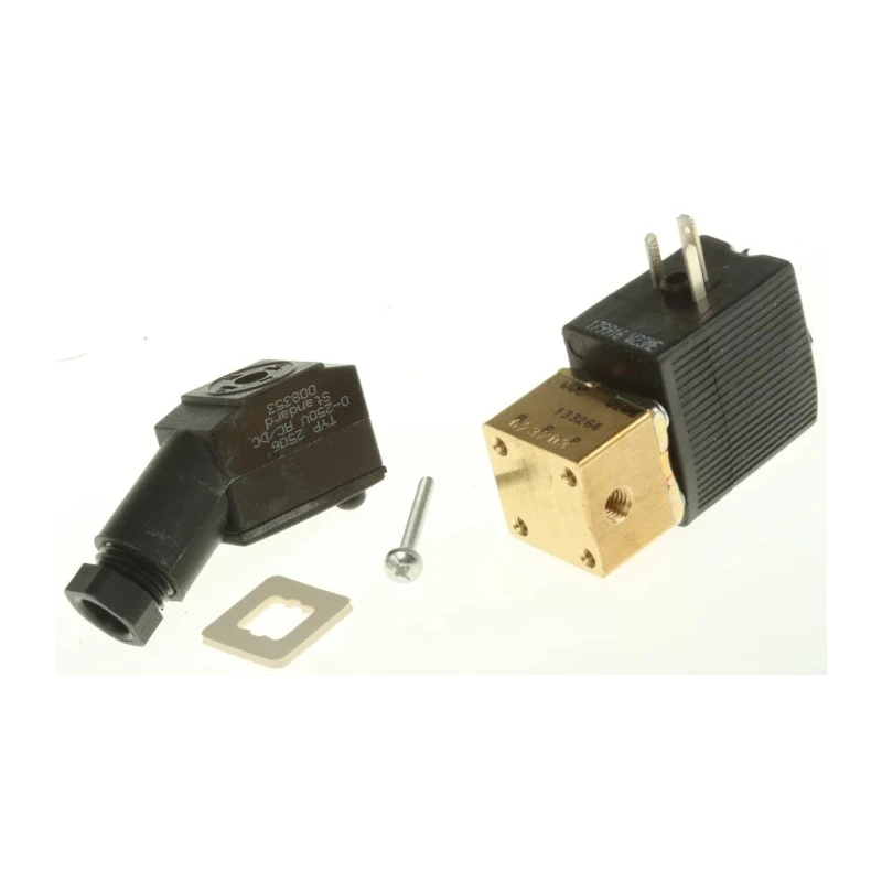 Burkert Brass Body 3-Port Normally Closed Solenoid Valve 24V DC, M5 Thread 134143