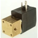 Burkert Brass Body 3-Port Normally Closed Solenoid Valve 24V DC, M5 Thread 134143