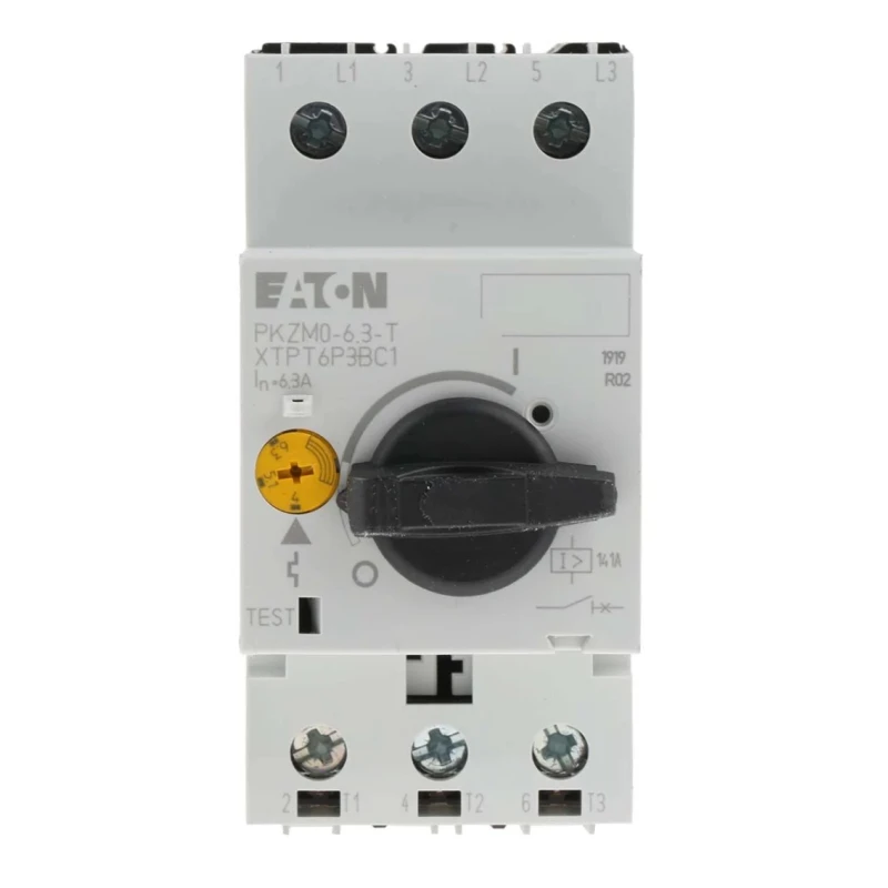 Eaton Motor Protection Circuit Breaker PKZM0-6,3-T 4A, 6.3A Current Rating, 690V AC, IP20, -25°C to 55°C 088915 PKZM0-6,3-T