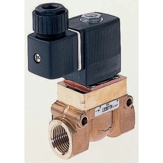 Burkert 2 Port Normally Closed Brass Body Solenoid Valve 110V AC, 12mm Orifice, Series 5404 134592