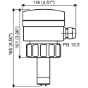 Burkert 8045 Series Digital Flow Meter G 2 In, Polyphthalamide Body, 60°C Max Operating Temp, Model 426506
