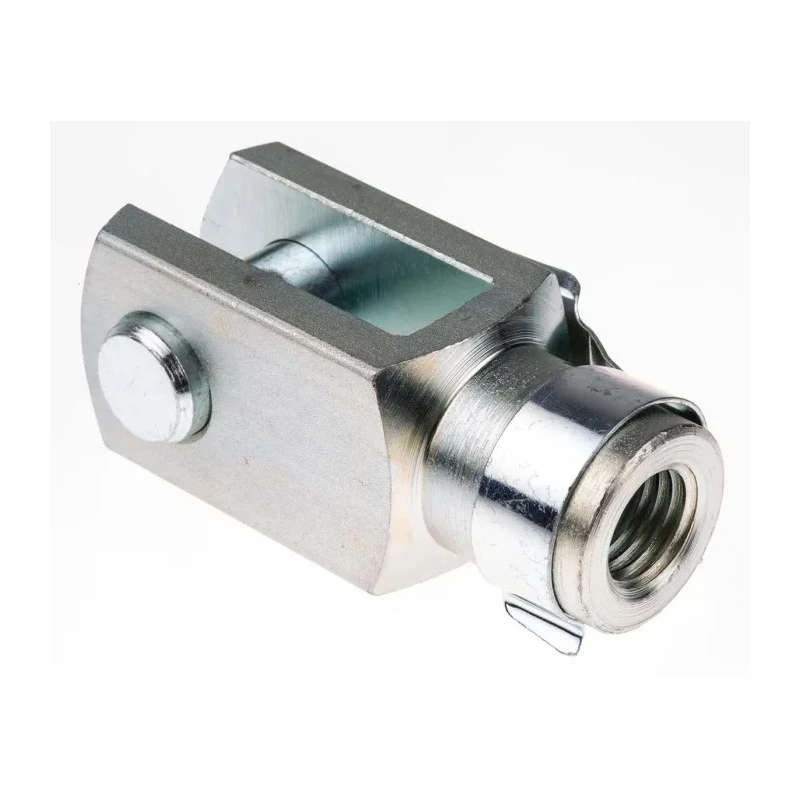 RS PRO Steel Clevis M16 x 2 Rod Connection Thread, 83 mm Length, 32 mm Width, Zinc Plated Finish 312-0191