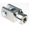 RS PRO Steel Clevis M16 x 2 Rod Connection Thread, 83 mm Length, 32 mm Width, Zinc Plated Finish 312-0191