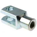 RS PRO Steel Clevis M16 x 2 Rod Connection Thread, 83 mm Length, 32 mm Width, Zinc Plated Finish 312-0191