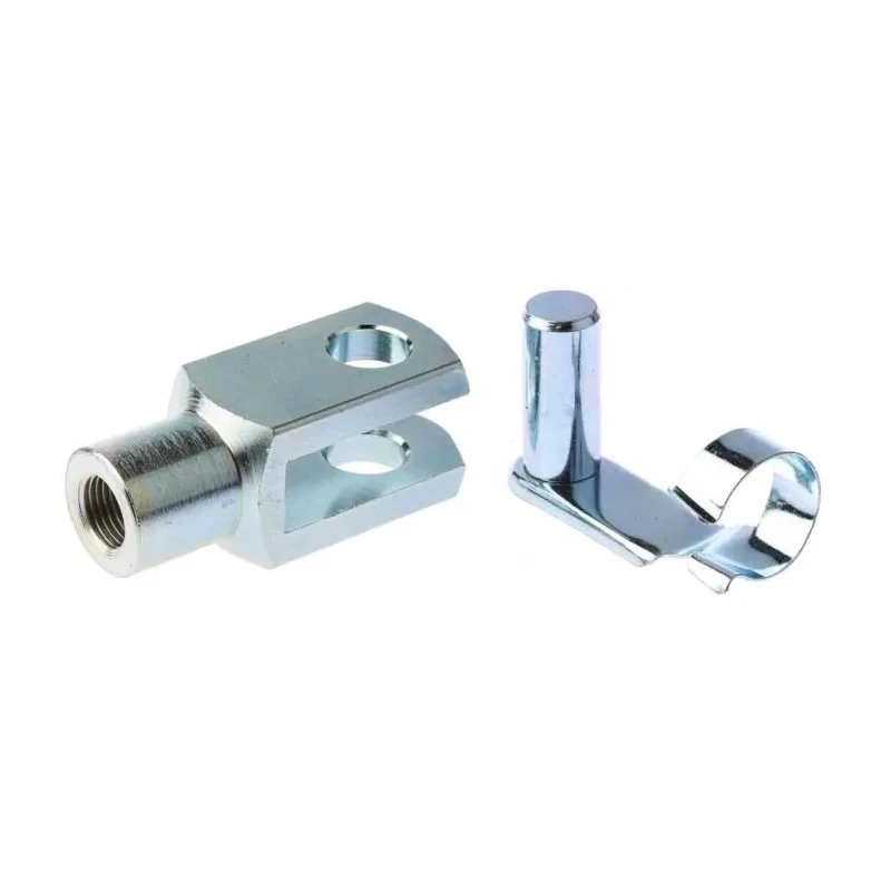 RS PRO Steel Clevis M16 x 2 Rod Connection Thread, 83 mm Length, 32 mm Width, Zinc Plated Finish 312-0191