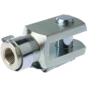 RS PRO Steel Clevis M16 x 2 Rod Connection Thread, 83 mm Length, 32 mm Width, Zinc Plated Finish 312-0191