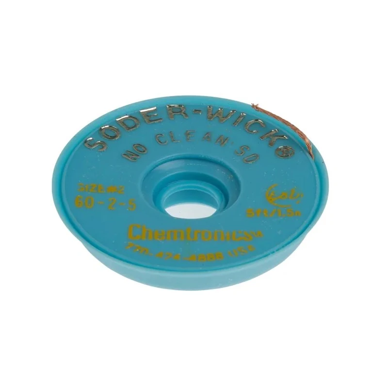 Chemtronics Lead Free No Clean De-Soldering Braid 1.5 m Length, 1.5 mm Width 60-2-5