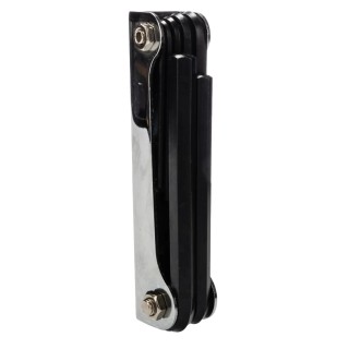 NEUTRAL 7 Piece Folding Metric Hex Key Set, Hex Sizes 2.5 mm to 10 mm, Chrome Vanadium Steel Blackened Finish 314-2977