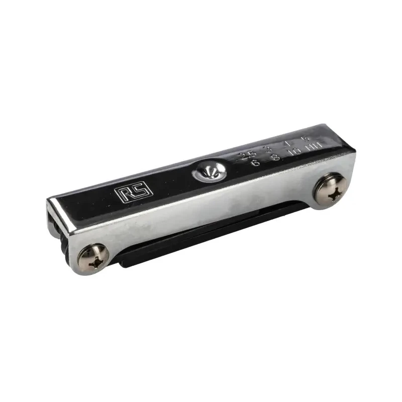 NEUTRAL 7 Piece Folding Metric Hex Key Set, Hex Sizes 2.5 mm to 10 mm, Chrome Vanadium Steel Blackened Finish 314-2977