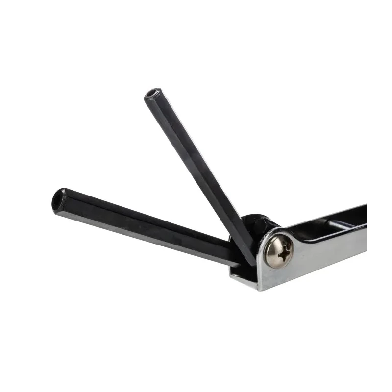 NEUTRAL 7 Piece Folding Metric Hex Key Set, Hex Sizes 2.5 mm to 10 mm, Chrome Vanadium Steel Blackened Finish 314-2977