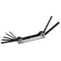 NEUTRAL 7 Piece Folding Metric Hex Key Set, Hex Sizes 2.5 mm to 10 mm, Chrome Vanadium Steel Blackened Finish 314-2977