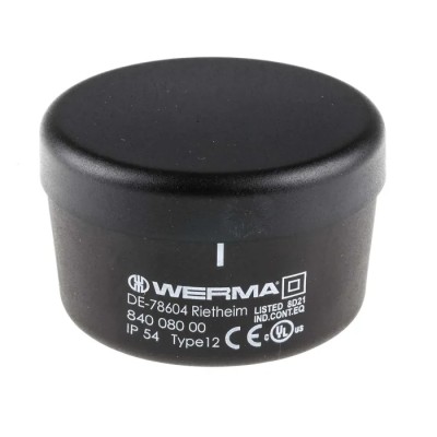 Werma 840 Series Terminal Unit 230V AC/DC Tube Mount IP54 70mm Diameter 30.5mm Height IP54