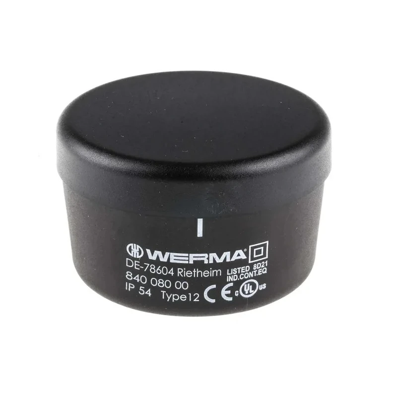 Werma 840 Series Terminal Unit 230V AC/DC Tube Mount IP54 70mm Diameter 30.5mm Height IP54