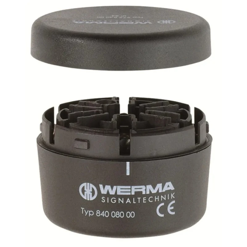 Werma 840 Series Terminal Unit 230V AC/DC Tube Mount IP54 70mm Diameter 30.5mm Height IP54