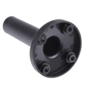 Werma KombiSIGN 70 Series Mounting Base with Tube, 70mm Base Diameter, 110mm Height, Black Housing 975.840.10