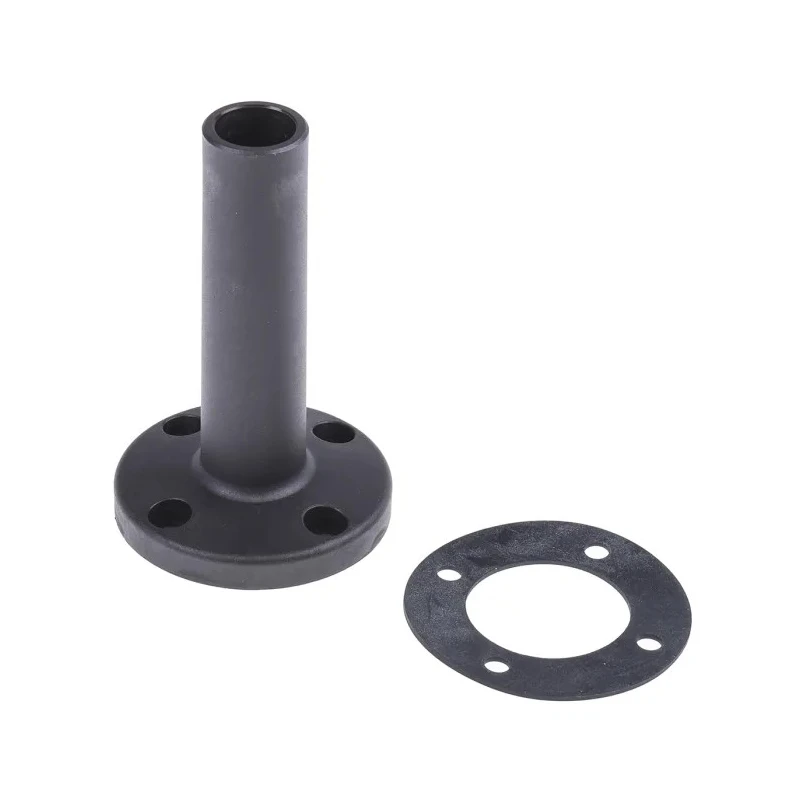 Werma KombiSIGN 70 Series Mounting Base with Tube, 70mm Base Diameter, 110mm Height, Black Housing 975.840.10