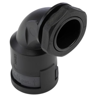 PMA Black Polyamide 6 Cable Conduit Fitting 23 mm Nominal Size PG21 Thread Size IP66 Rated BVBD-P213GT