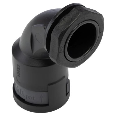 PMA Black Polyamide 6 Cable Conduit Fitting 23 mm Nominal Size PG21 Thread Size IP66 Rated BVBD-P213GT