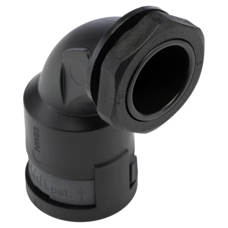 PMA Black Polyamide 6 Cable Conduit Fitting 23 mm Nominal Size PG21 Thread Size IP66 Rated BVBD-P213GT