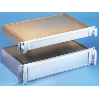 METCASE 2U 19 in Rack Mount Case Aluminium Light Grey External Dimensions 482.6x88x267.5 mm M5920025