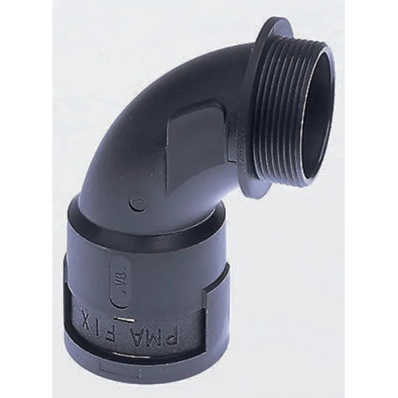 PMA Cable Conduit Fitting Black Polyamide 6, 29 mm Nominal Size, PG29 Thread IP66 Rated BVBD-P299GT