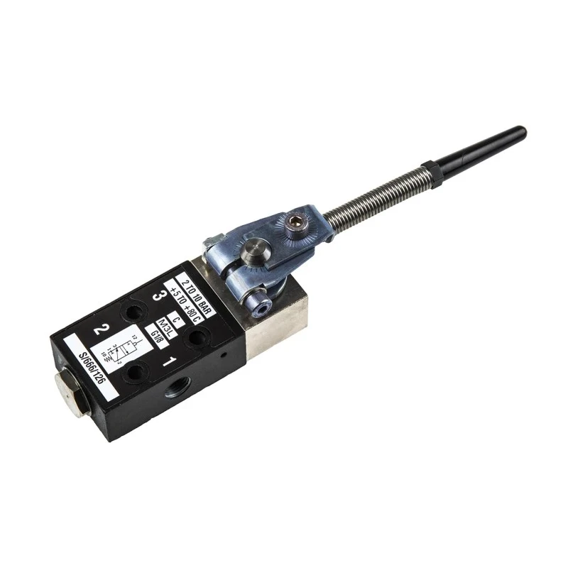 Norgren Pneumatic Manual Control Valve Antenna Mechanism Die Cast Zinc Body G 1/8 Thread 10 bar Max Pressure S/666/126