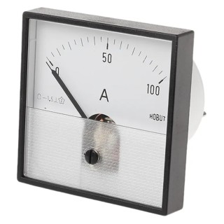 HOBUT DIN Range Analogue Panel Ammeter AC/DC, Accuracy Class 1.5, 100A PD721MCS75MV/2-001 -100A