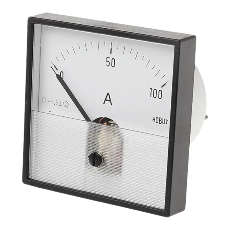 HOBUT DIN Range Analogue Panel Ammeter AC/DC, Accuracy Class 1.5, 100A PD721MCS75MV/2-001 -100A
