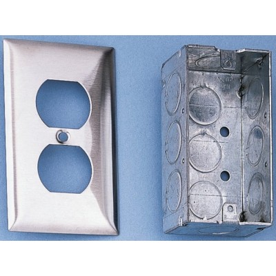 Hubbell Grey Steel Junction Box, 102 mm Length, 54 mm Width, 40 mm Height 650