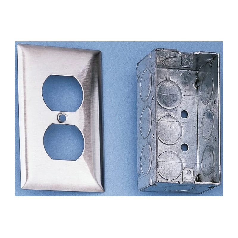 Hubbell Grey Steel Junction Box, 102 mm Length, 54 mm Width, 40 mm Height 650