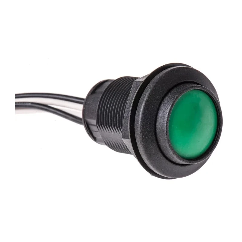 ITW Switches 49-76 Series Push Button Switch Panel Mount Momentary SPST Clear LED IP67 250V 49-769025