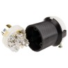 Hubbell 20A 125V USA Mains Plug Black Nylon Cable Screw Termination HBL2311
