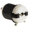 Hubbell 20A 125V USA Mains Plug Black Nylon Cable Screw Termination HBL2311