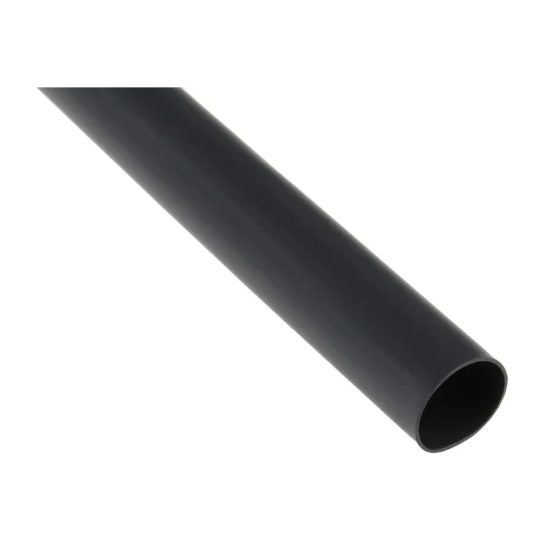 TE Connectivity Black Polyolefin Heat Shrink Tubing 19 mm Sleeve Diameter x 1.2m Length 3:1 Ratio ATUM-19/6-0