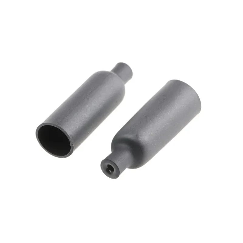 TE Connectivity Heat Shrink Boot End Cap Semi-Rigid Polyolefin Adhesive Backing Black 7.44 mm ES-CAP-NO.2-B9-0-30MM-RS