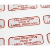 RS PRO Adhesive Pre-Printed Red Label Calibration Void If Label Removed, 40mm x 15mm, Pack of 140 316-4775