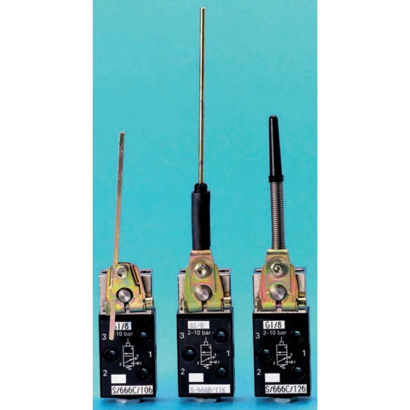 Norgren Pneumatic Manual Control Valve S666 Series, Antenna Control Mechanism, G 1/8 Port Size, 10 Bar Pressure S/666/116