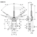 Norgren Pneumatic Manual Control Valve S666 Series, Antenna Control Mechanism, G 1/8 Port Size, 10 Bar Pressure S/666/116