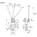 Norgren Pneumatic Manual Control Valve S666 Series, Antenna Control Mechanism, G 1/8 Port Size, 10 Bar Pressure S/666/116
