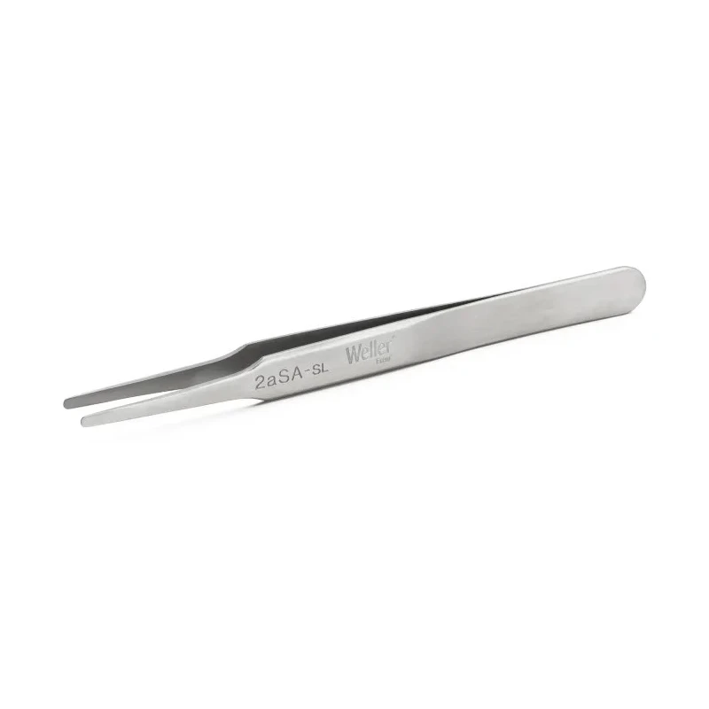 Weller Erem 4.8in Stainless Steel Flat, Round Tweezer 2ASASL