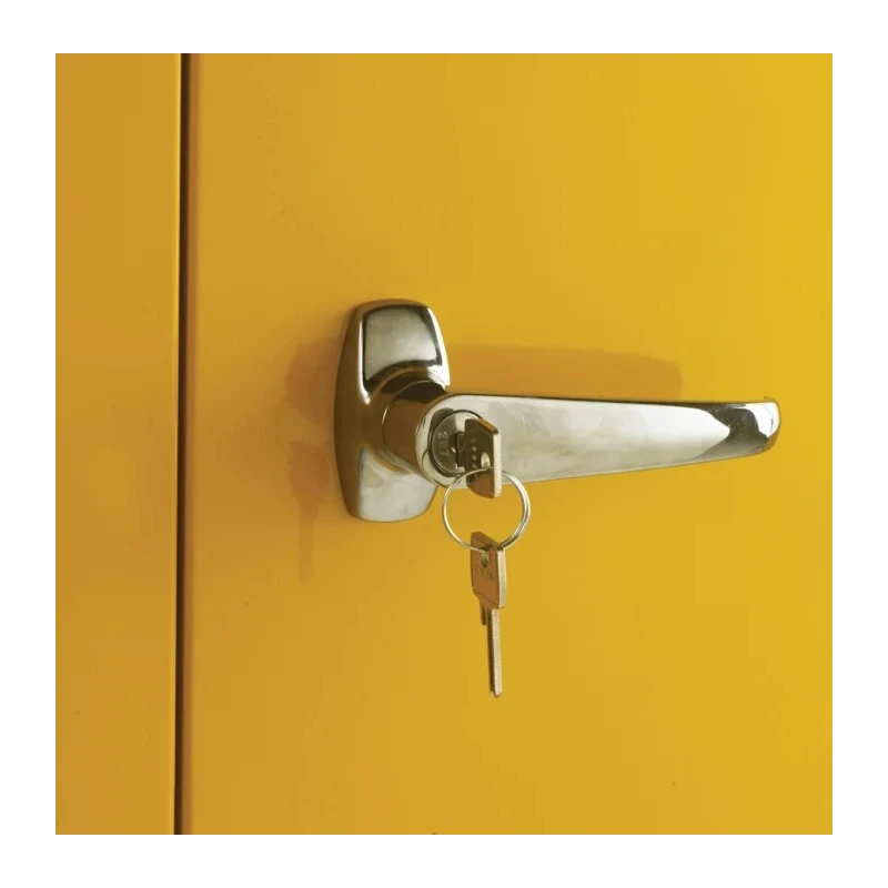 RS PRO Yellow Steel Lockable 2 Door Hazardous Substance Cabinet 915 mm x 915 mm x 459 mm 314-7657