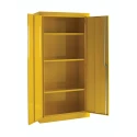RS PRO Yellow Steel Lockable 2 Door Hazardous Substance Cabinet 1.83 m x 915 mm x 459 mm 314-7663