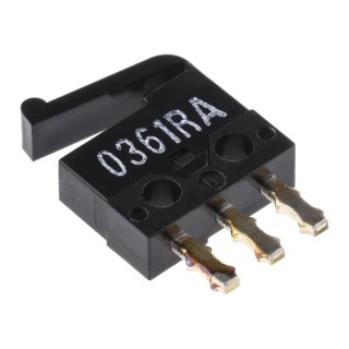 Omron Aratas Lever Micro Switch, Through Hole Terminal, 500mA, 30 V dc, SPDT, IP40 D2MQ-1L