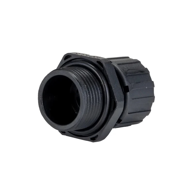 Adaptaflex Black Conduit Fitting 12 mm Nominal Size PG13.5 Thread Polyamide 66 IP67 Waterproof Protection PG13
