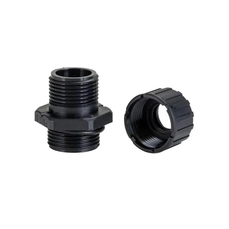 Adaptaflex Black Conduit Fitting 12 mm Nominal Size PG13.5 Thread Polyamide 66 IP67 Waterproof Protection PG13