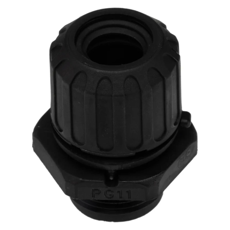 Adaptaflex Black Conduit Fitting 13 mm Nominal Size PG11 Thread Polyamide 66 Material IP67 Rated PG11
